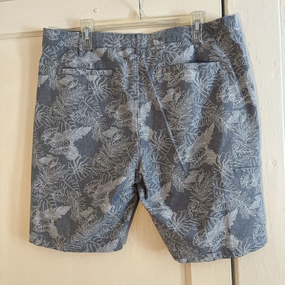 7 Diamonds Mens Size 38 X 22 Performance Shorts Tropical Flat Front Hidden Fly - Picture 2 of 16